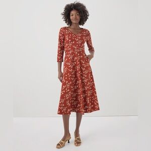 Pact Fit & Flare Party Midi Dress